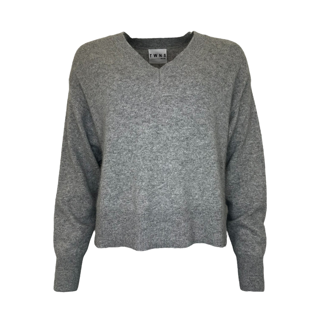 long-sleeved v-neck jumper with   Kn2303