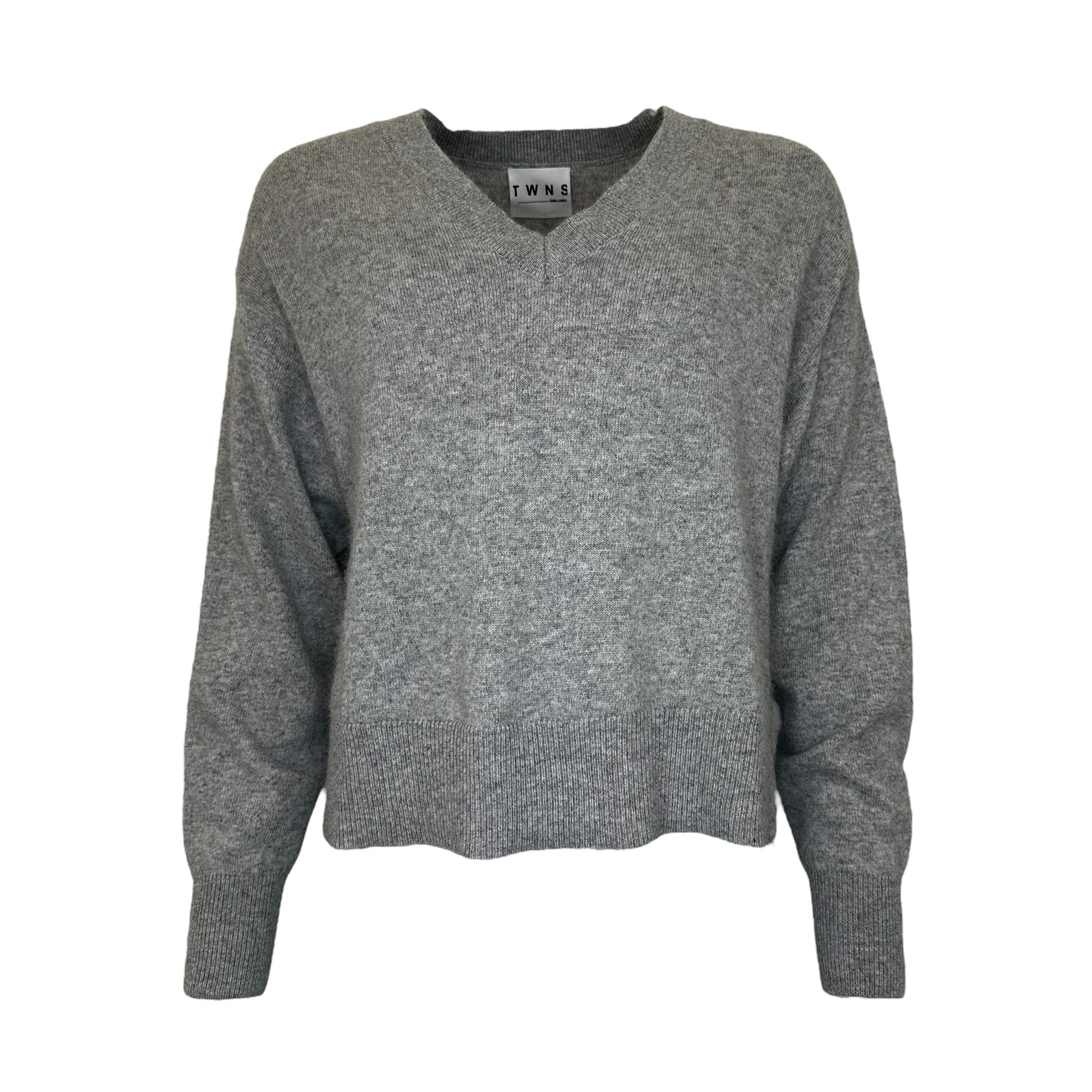 long-sleeved v-neck jumper with   Kn2303