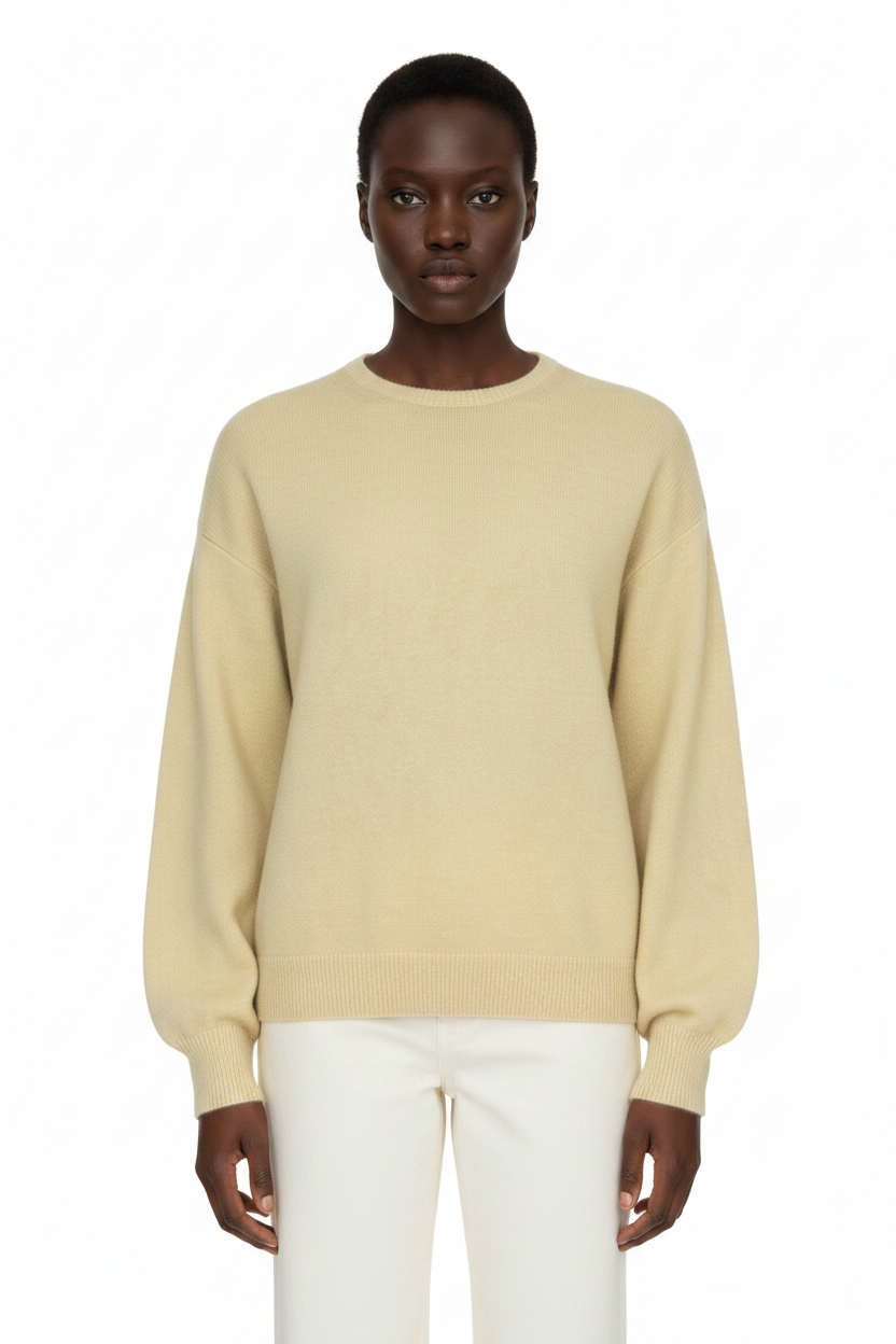 long-sleeved round-neck pullover
