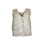 sleeveless buttoned cardigan