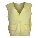 sleeveless buttoned cardigan