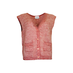 sleeveless buttoned cardigan