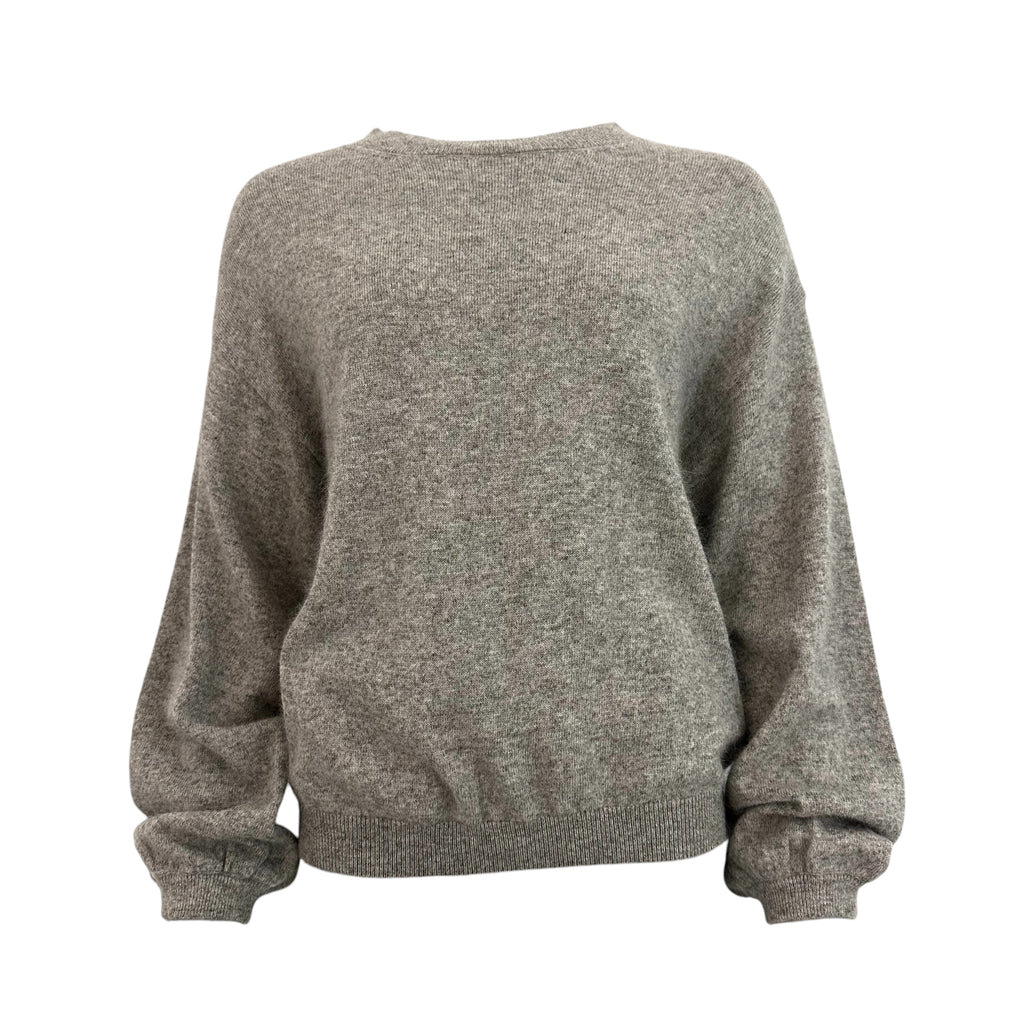 TWNS the label knitted pullover long puffed sleeves round neck