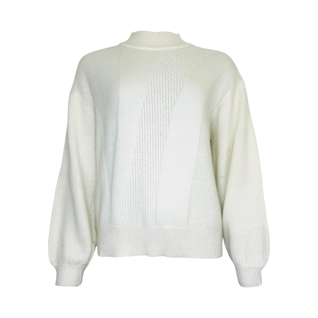long sleeves high neck jumper with relief details