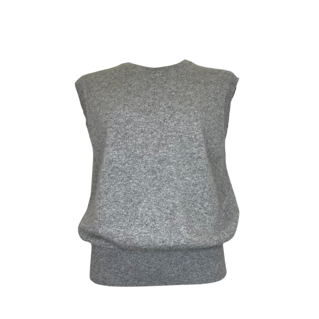 sleeveless round-neck jumper