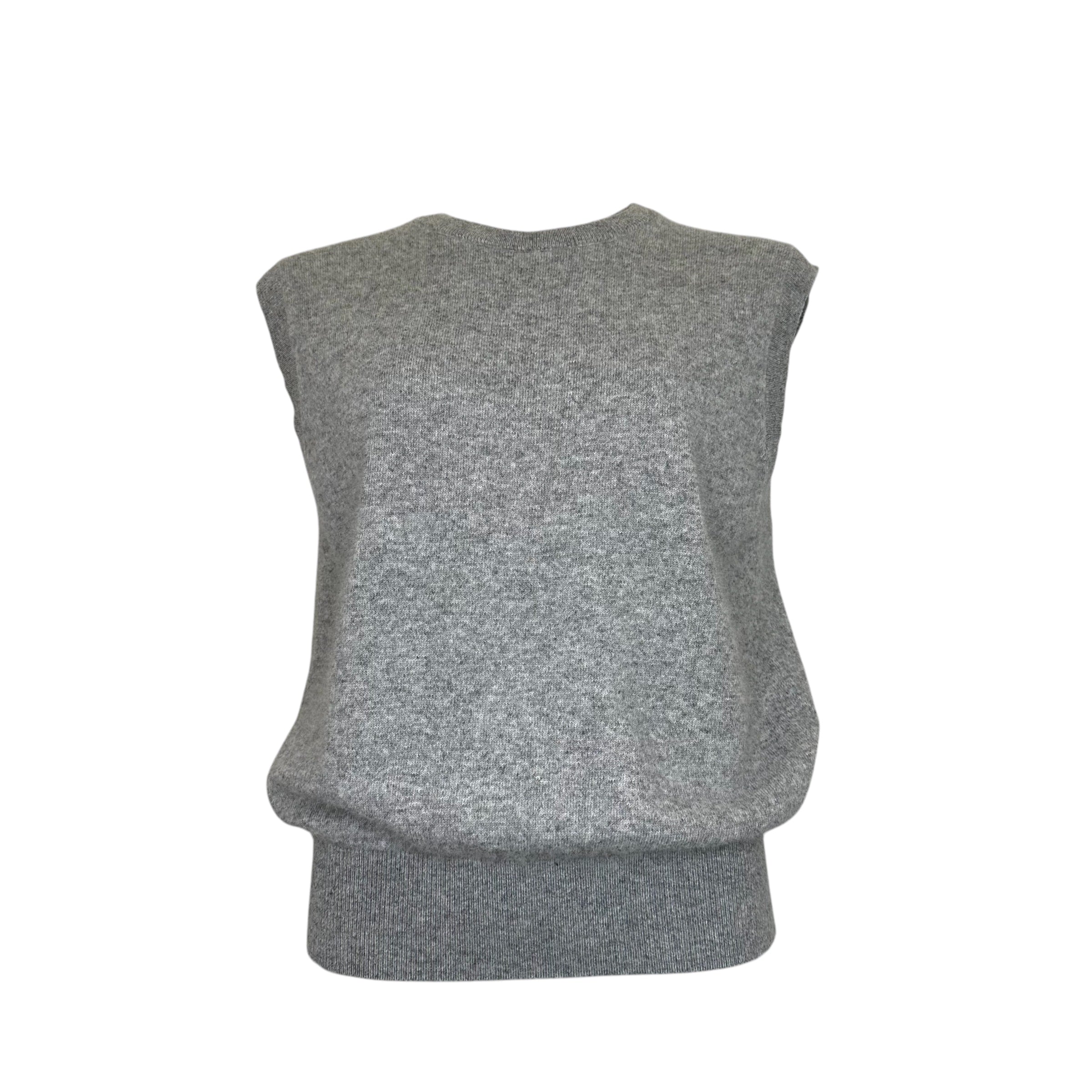 sleeveless round-neck jumper