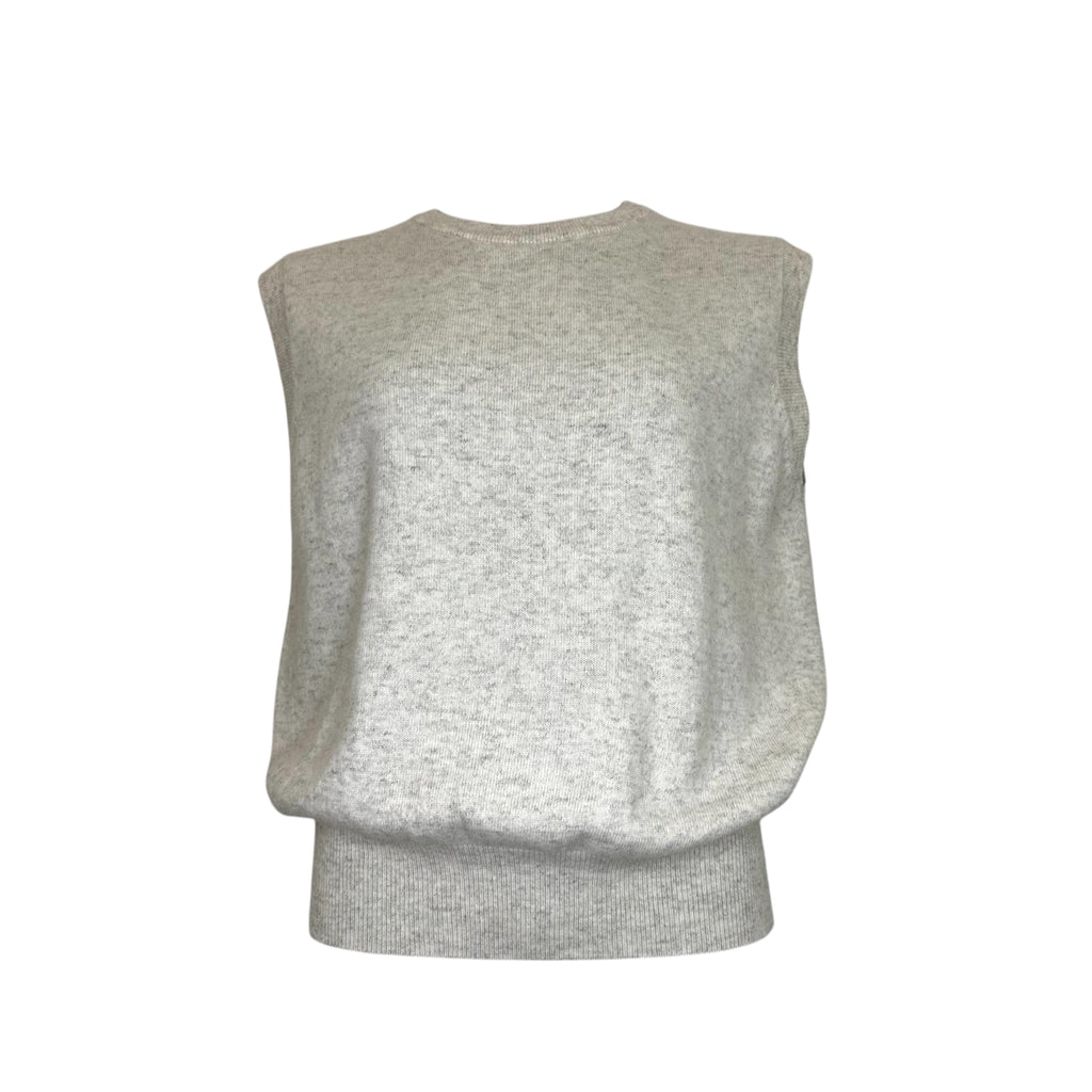 sleeveless round-neck jumper