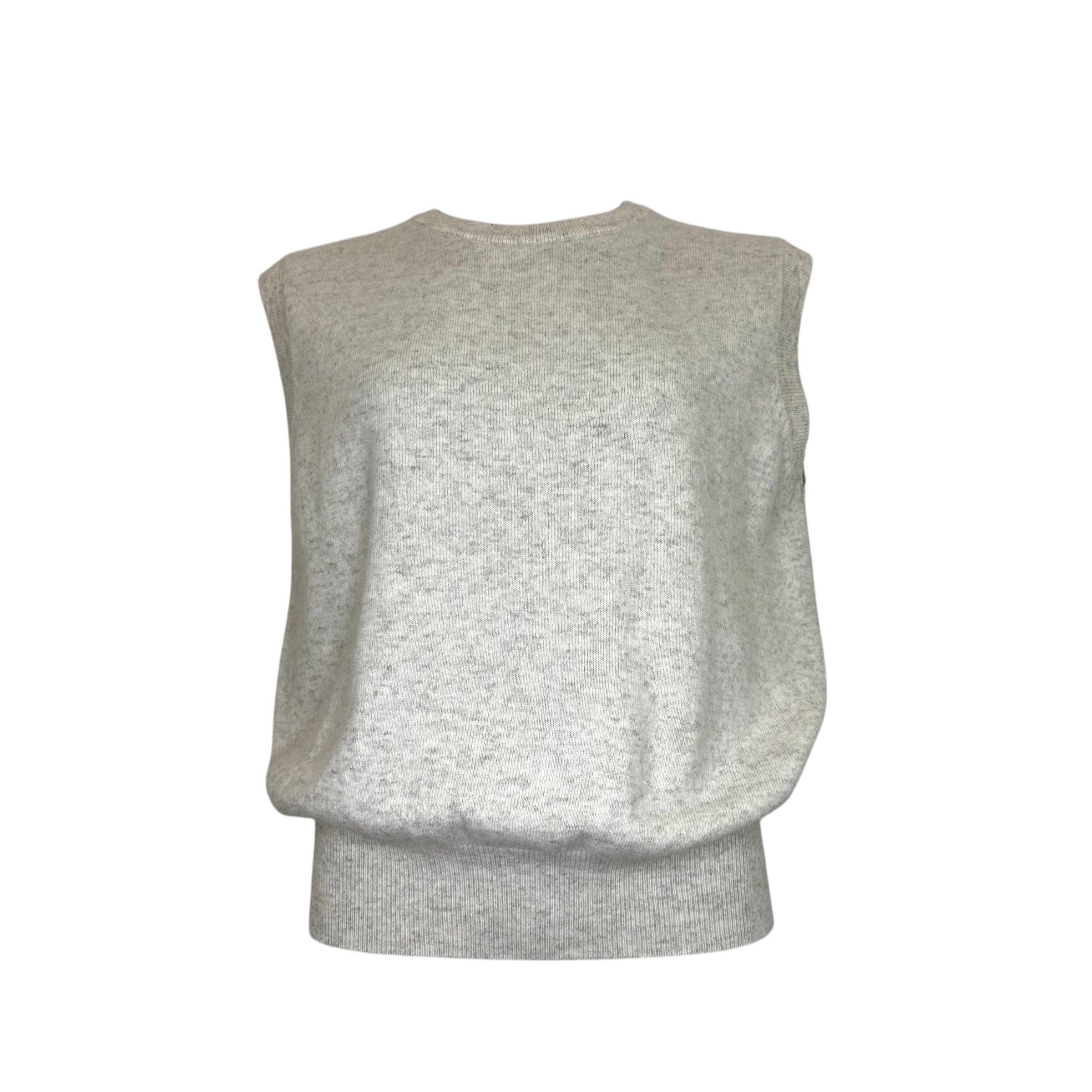 sleeveless round-neck jumper
