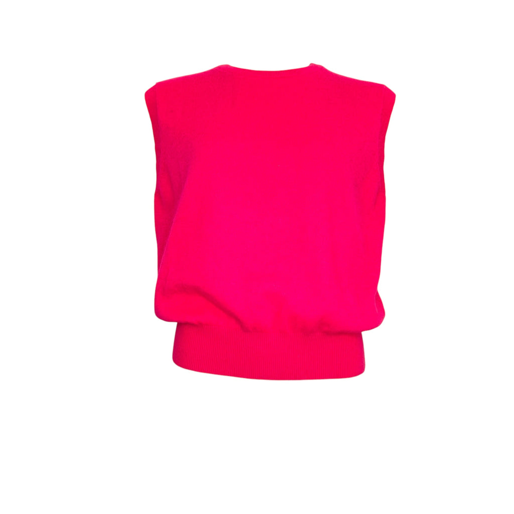 sleeveless round-neck jumper
