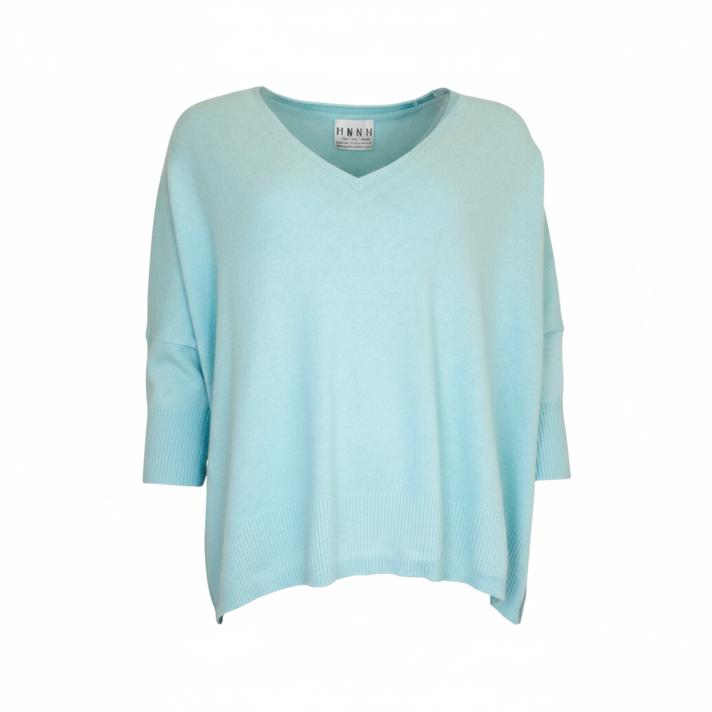 short sleeves V neck oversized jumper