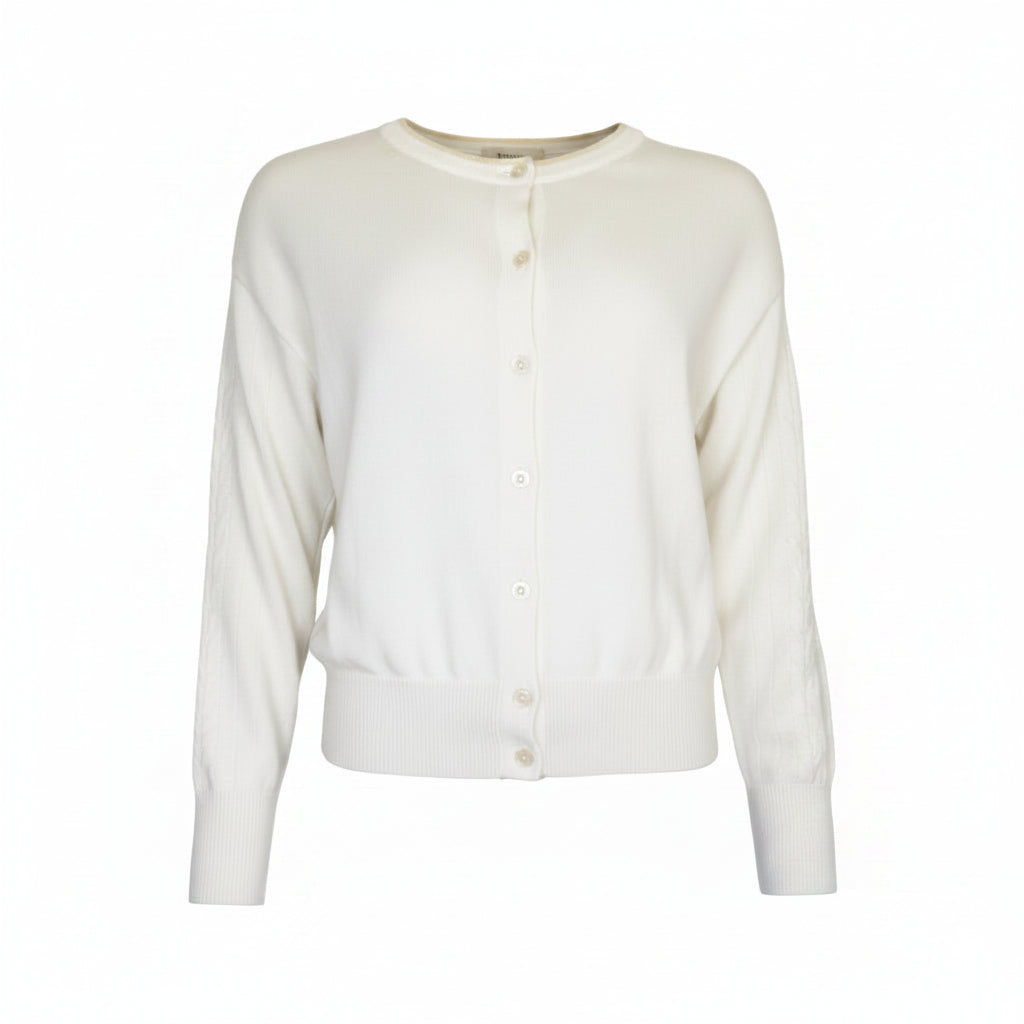 long-sleeved round-neck buttoned cardigan MONTROSE