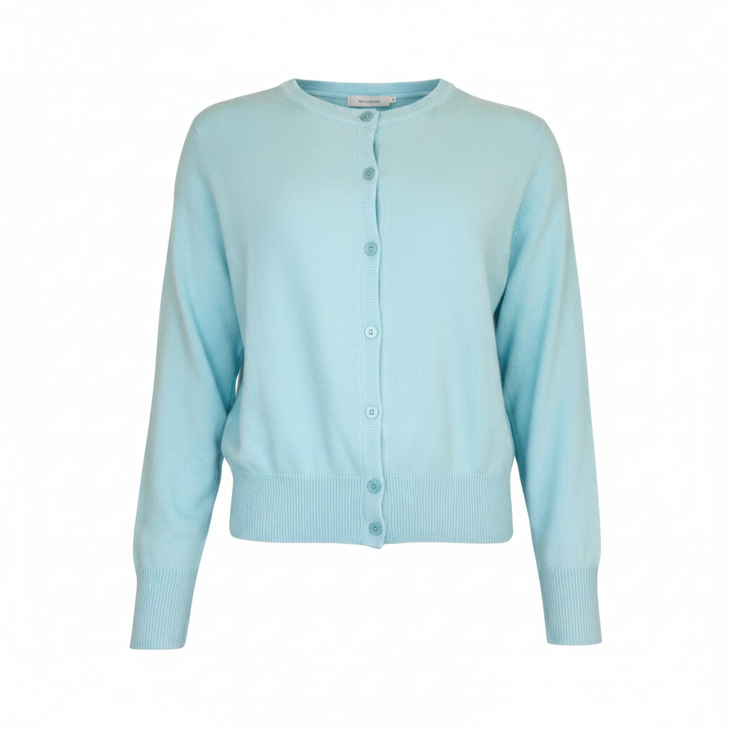 long-sleeved round-neck buttoned cardigan MONTROSE