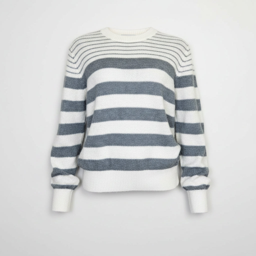 long sleeves round neck jumper with stripes