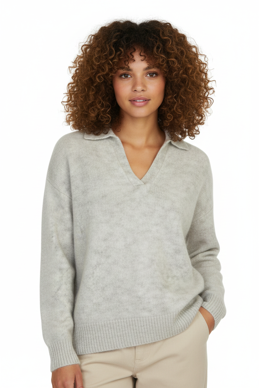 long sleeved polo neck sweater