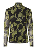 YASshama ls high neck mesh top