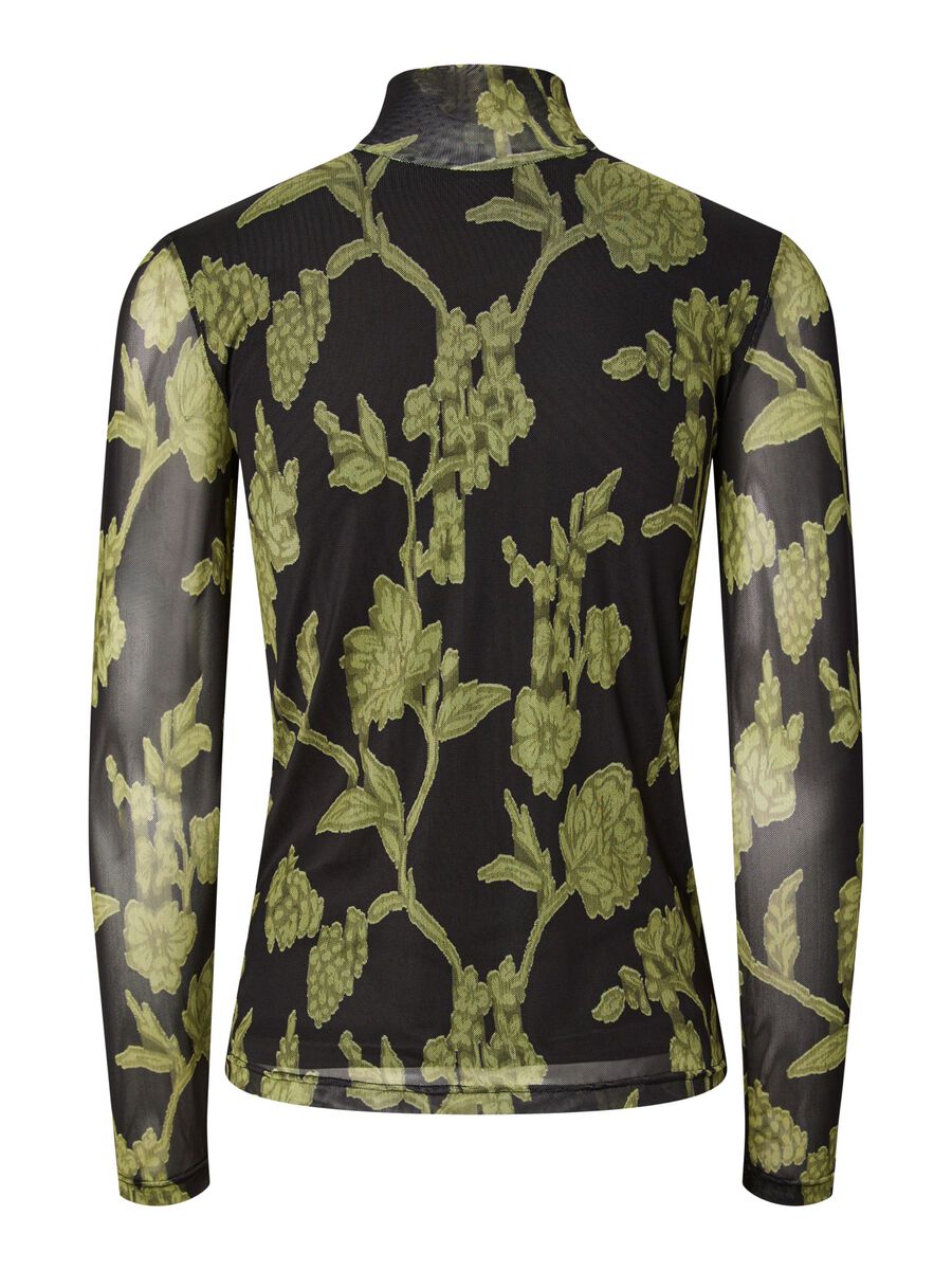 YASshama ls high neck mesh top