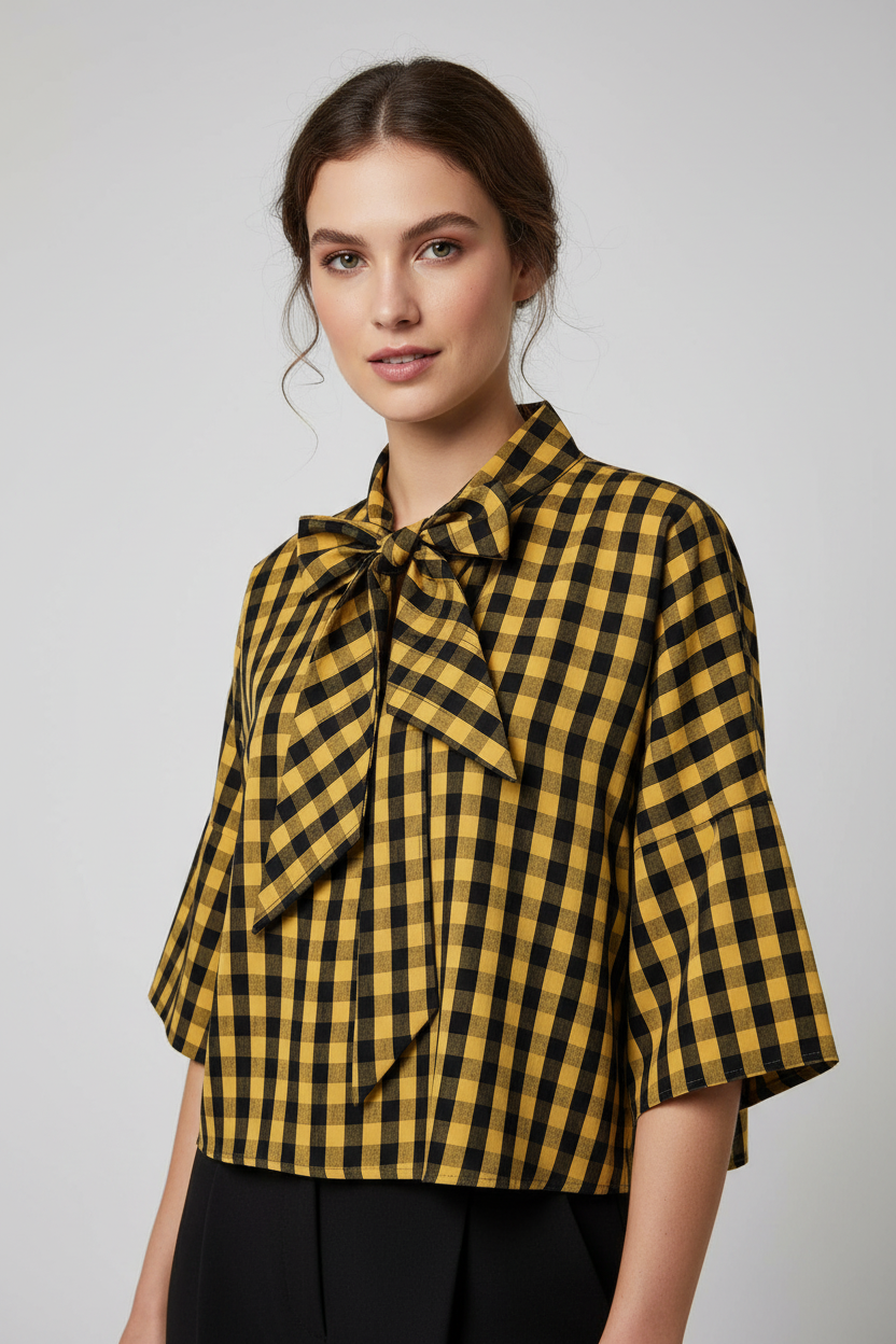 YASsiera 3/4 blouse met strik