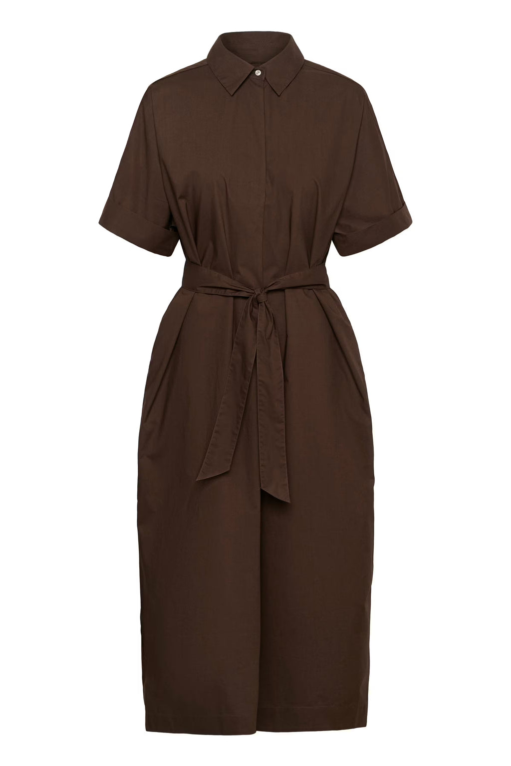Elliniw Collar Dress - Coffee Bean / Brown - InWear