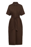 Elliniw Collar Dress - Coffee Bean / Brown - InWear