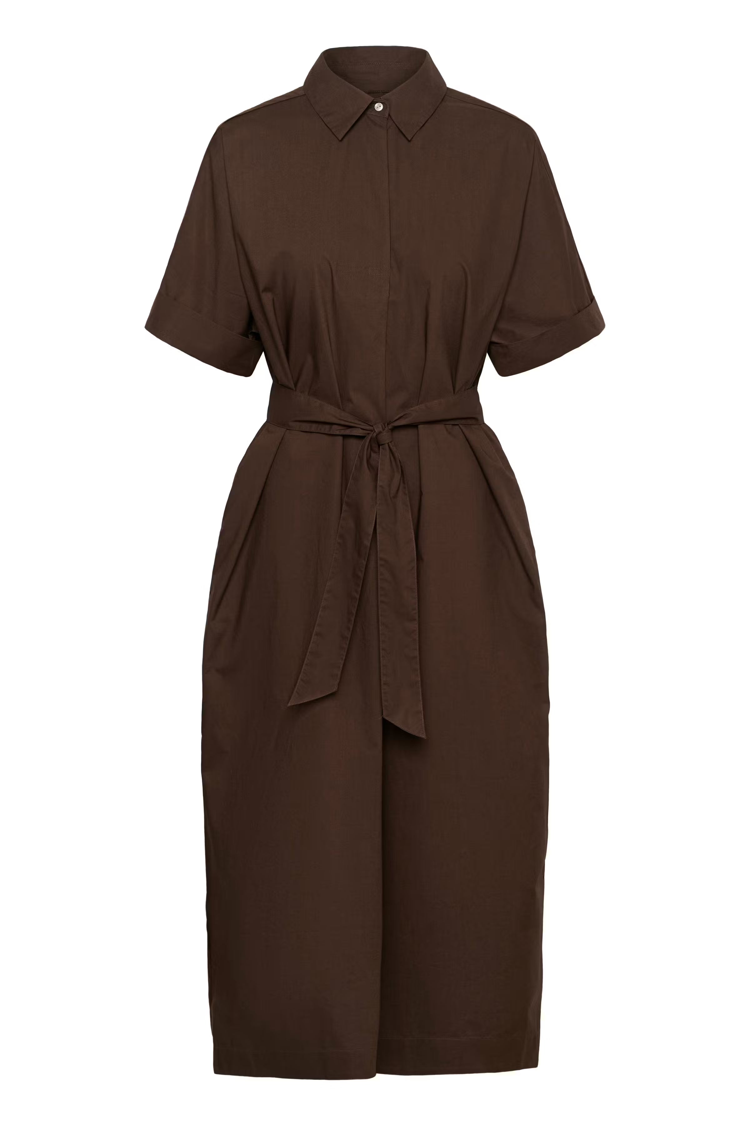Elliniw Collar Dress - Coffee Bean / Brown - InWear