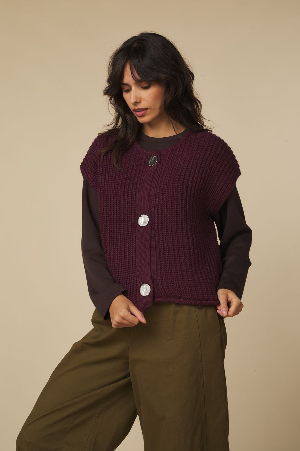 B.young Bynorma Cardigan without sleeves