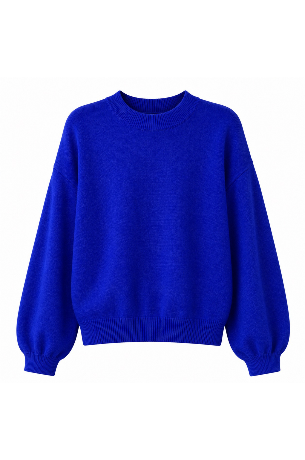 TWNS the label knitted pullover long puffed sleeves round neck
