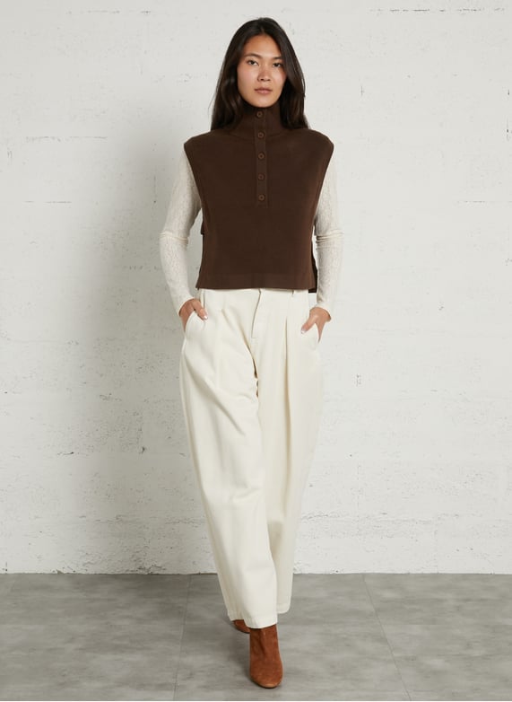 SUNCOO Pull Pacomi met opstaande kraag sleeveless