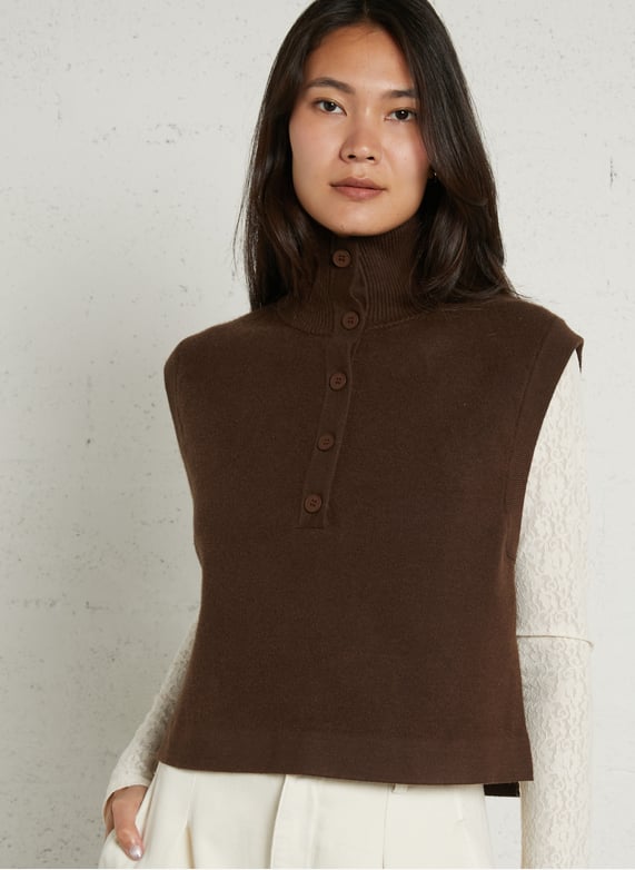 SUNCOO Pull Pacomi met opstaande kraag sleeveless