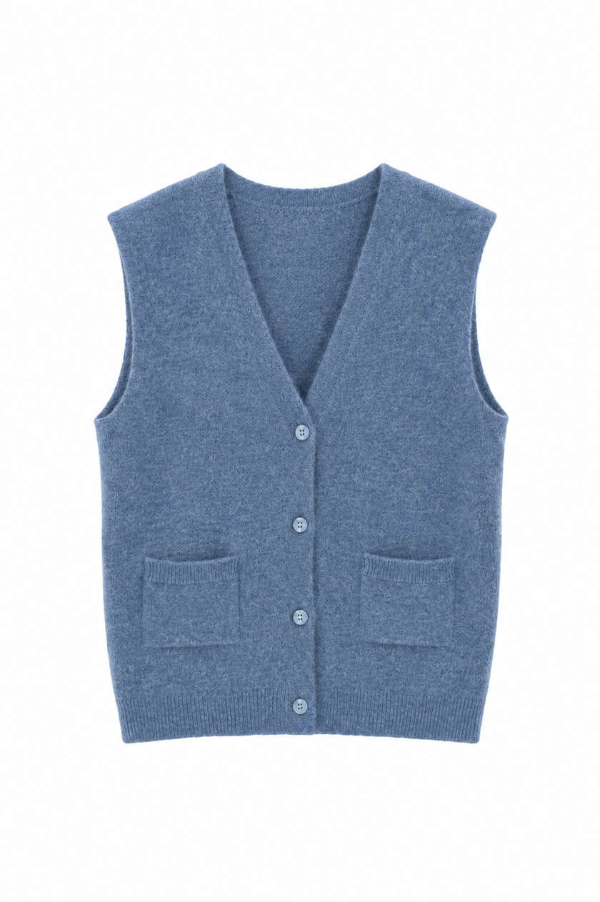 TWNS the label cardigan Castlerock buttoned sleeveless