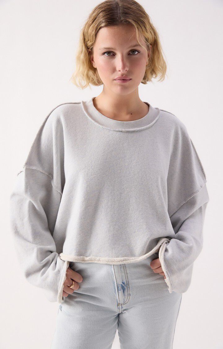Sweat Ample Col Rond Bleu Ciel