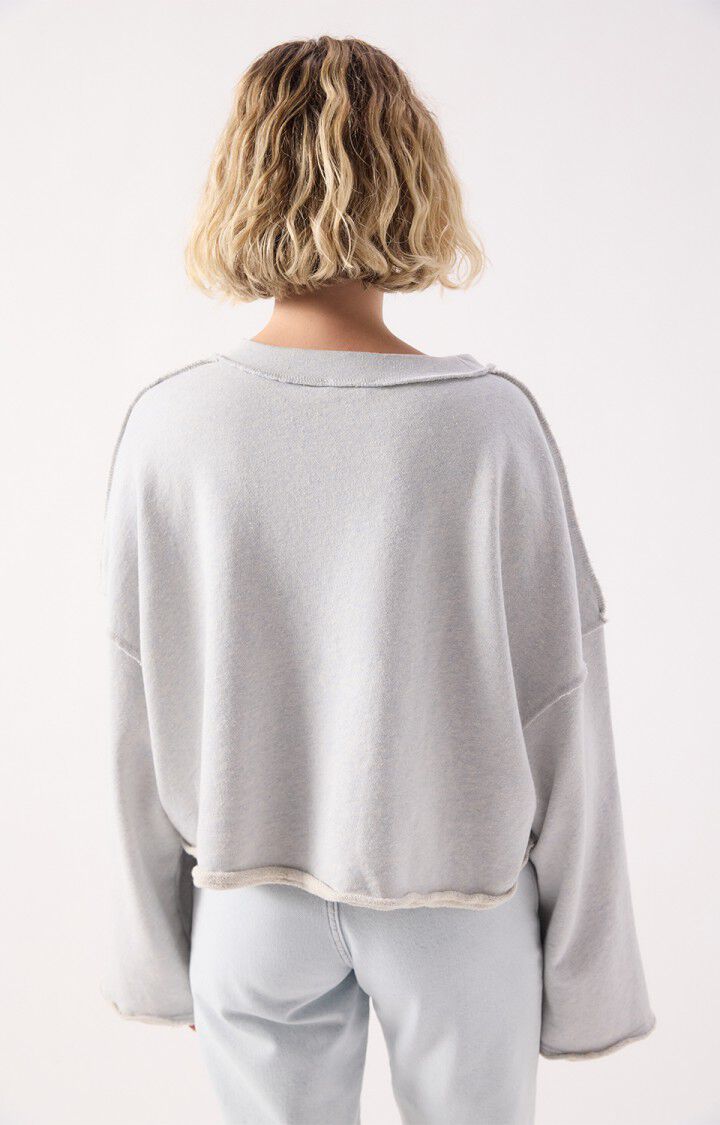 Sweat Ample Col Rond Bleu Ciel