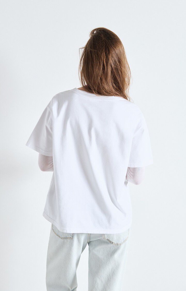 Tee Shirt Droit MC Col Rond Blanc