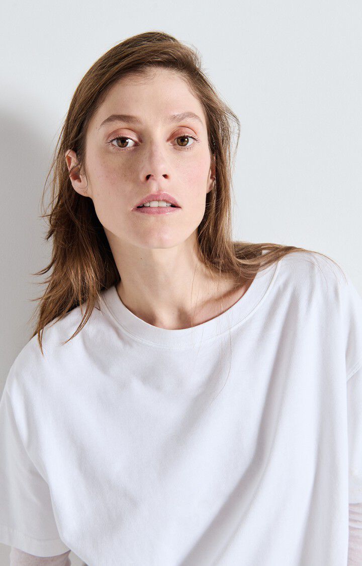 Tee Shirt Droit MC Col Rond Blanc