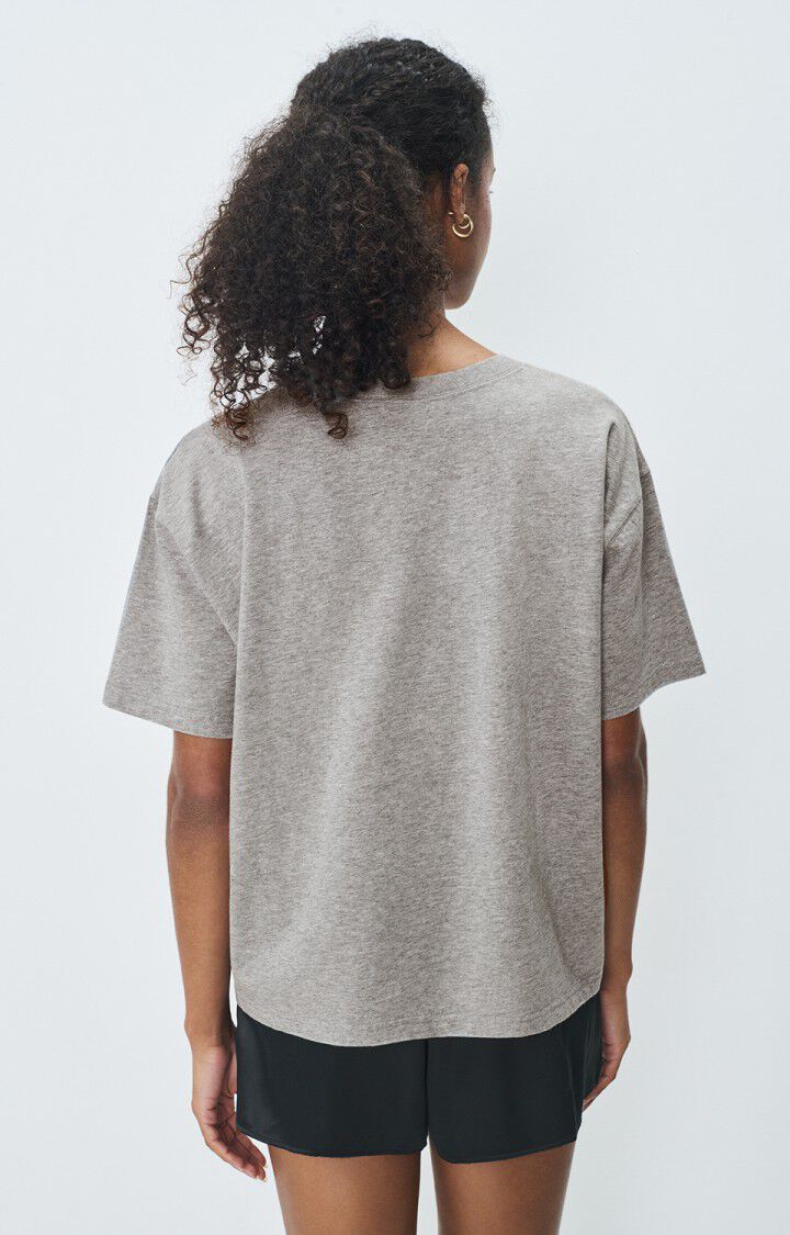 Tee Shirt Droit MC Col Rond Gris Chine