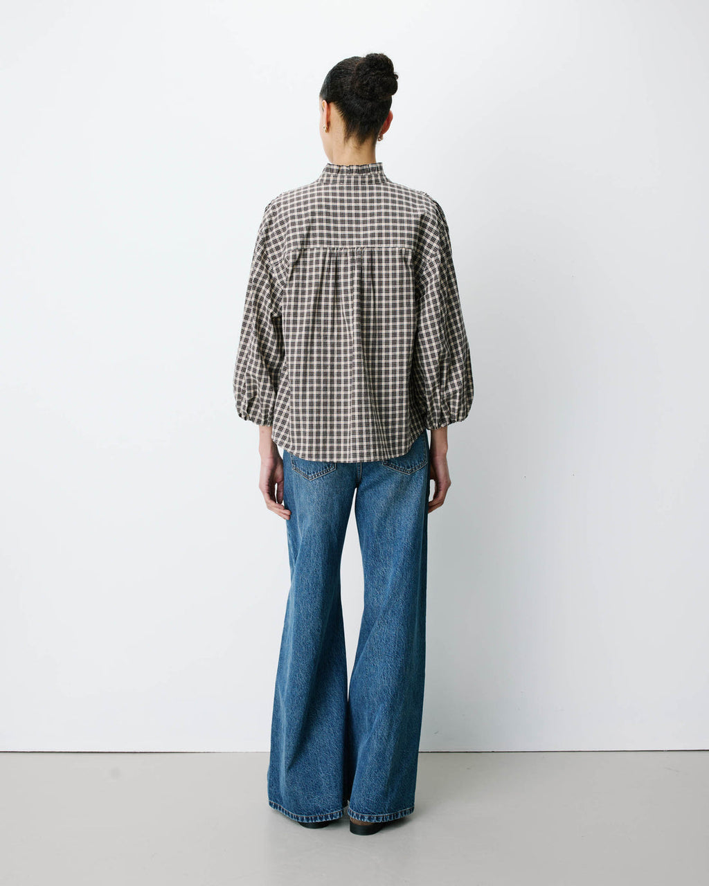 Grace & Mila blouse Adelie opstaande kraag met ruches