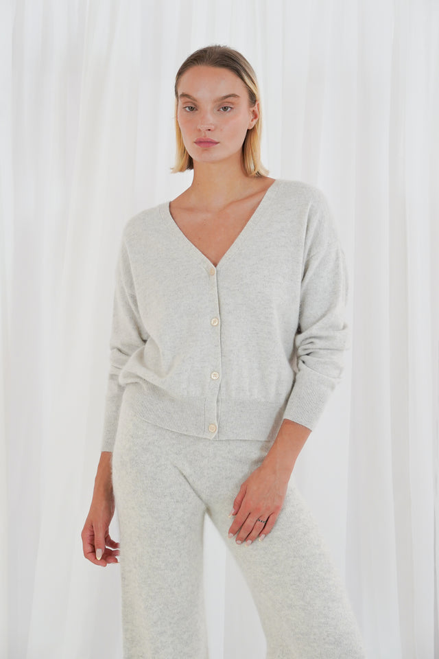 TWNS the label cardigan Aspen knitted long-sleeved v-neck buttoned
