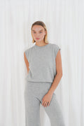 sleeveless round-neck jumper