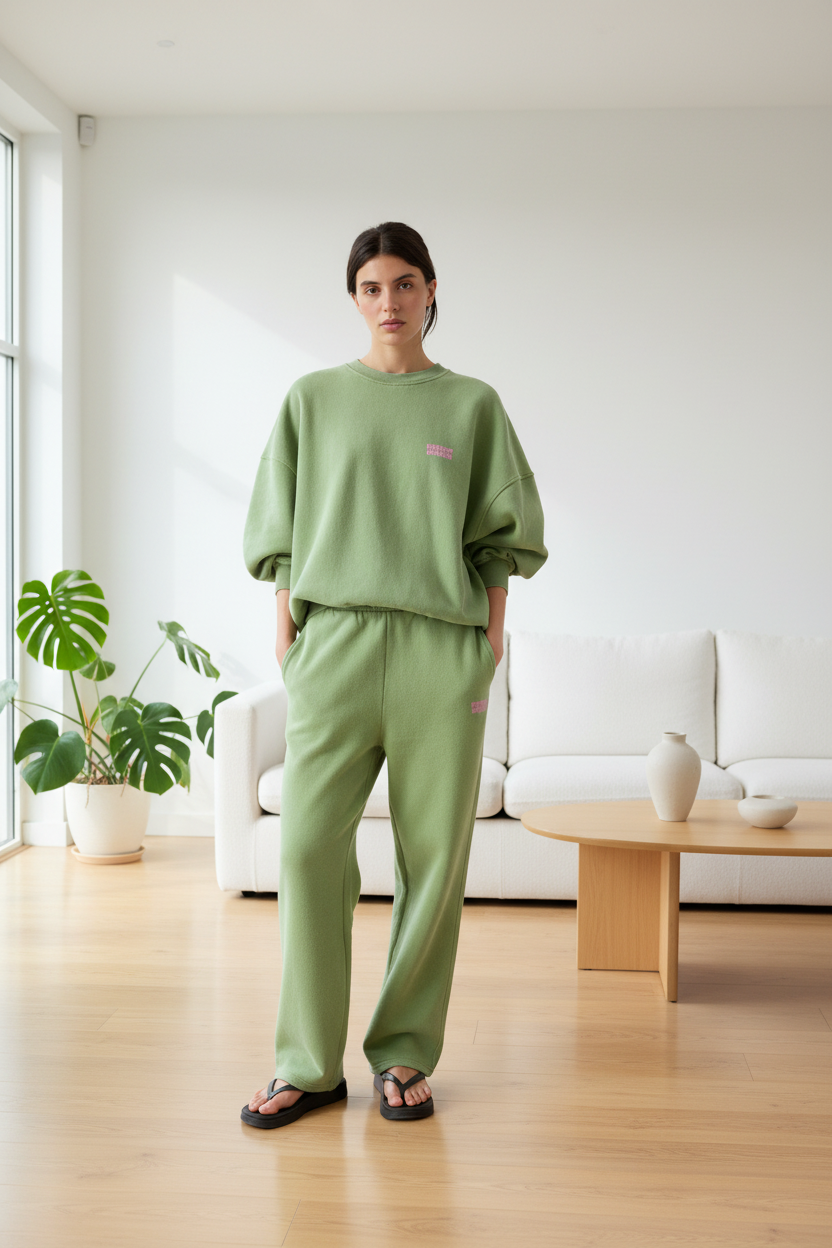 Pull Ample Loose Col Rond Coicit/Vintag lemongrass
