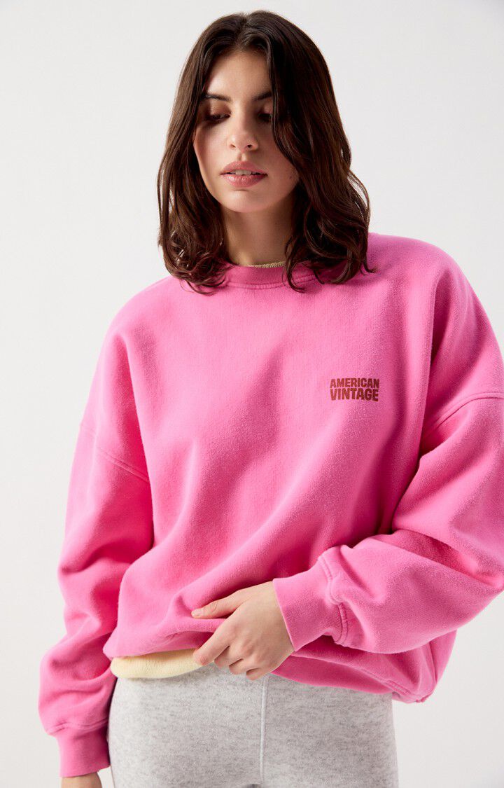 Pull Ample Loose Col Rond Coptetu/Vint