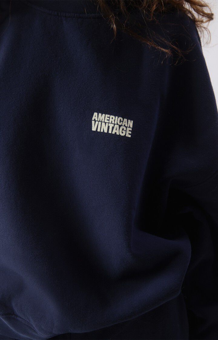 American vintage Sweat Ample Loose Col Rond Pli03CH26