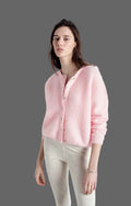 Cardigans ML Col Rond Dragee/C