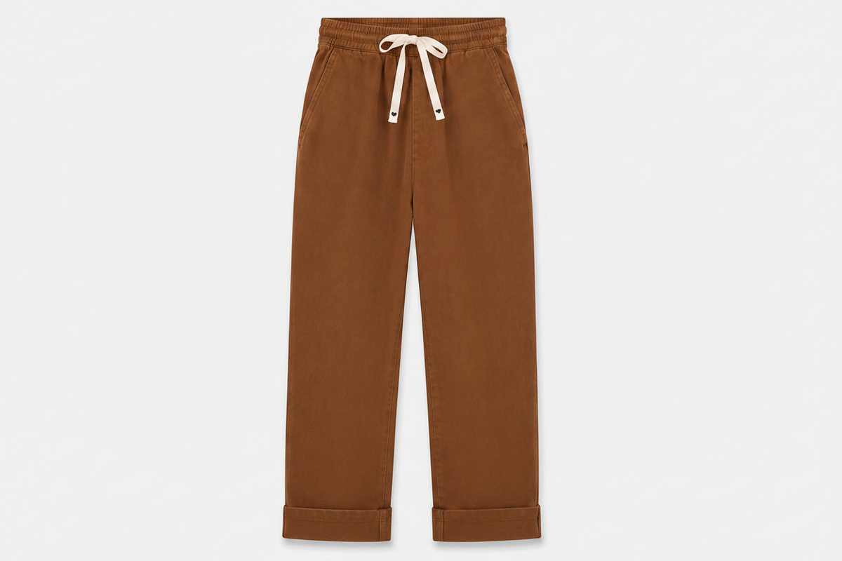 LAURE+MAX Pants Primo met elastische tailleband en strop