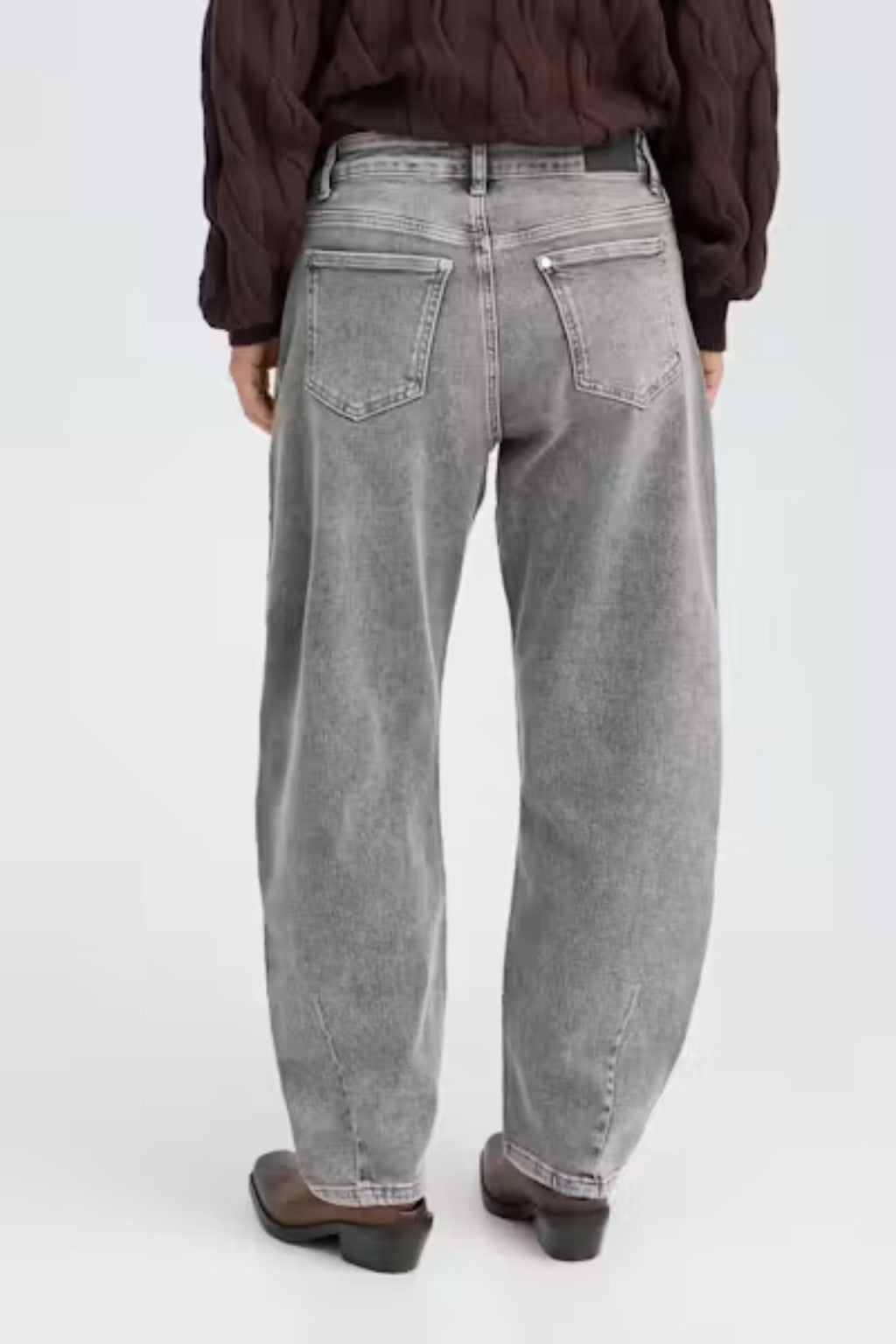 Pulz Jeans pzAnni Barrel leg HW jeans grey denim